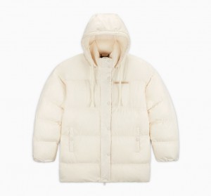 Converse Oversized Super Puffer Jacket Egret | OZDKXE-598