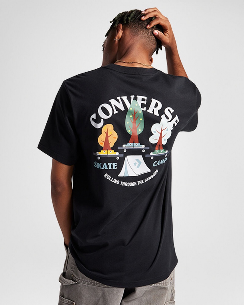 Converse All Star Tree T-shirt μαυρα | AWVRJD-804