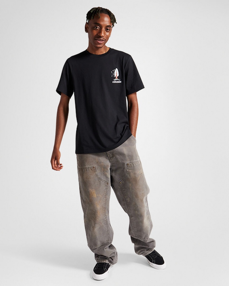 Converse All Star Tree T-shirt μαυρα | AWVRJD-804