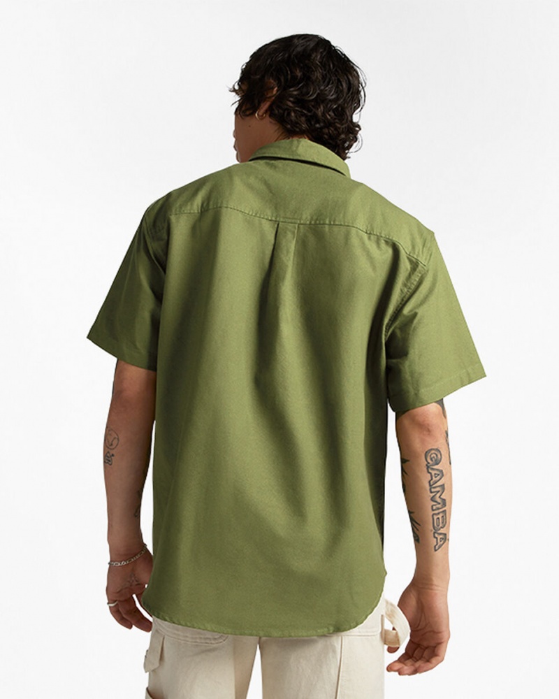Converse Basic Woven κοντο Sleeve Shirt πρασινο | ZJGXPC-582