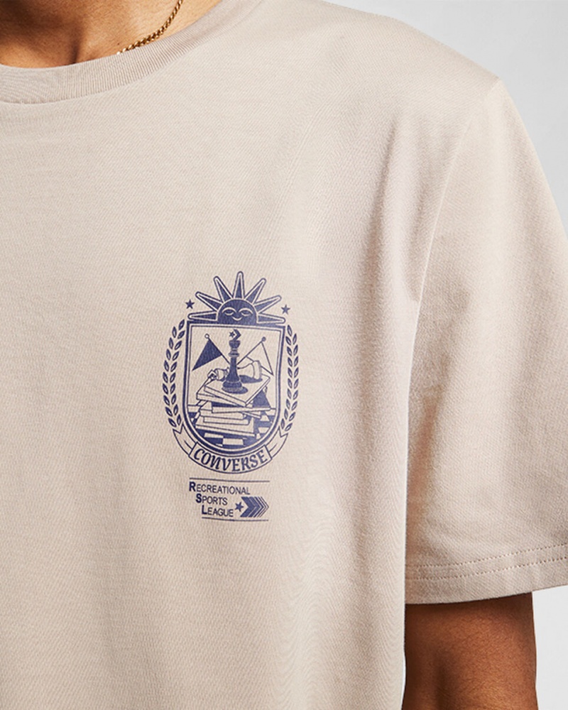 Converse Chess League σταμπεσ T-Shirt Wonder Stone | PBSKAE-528