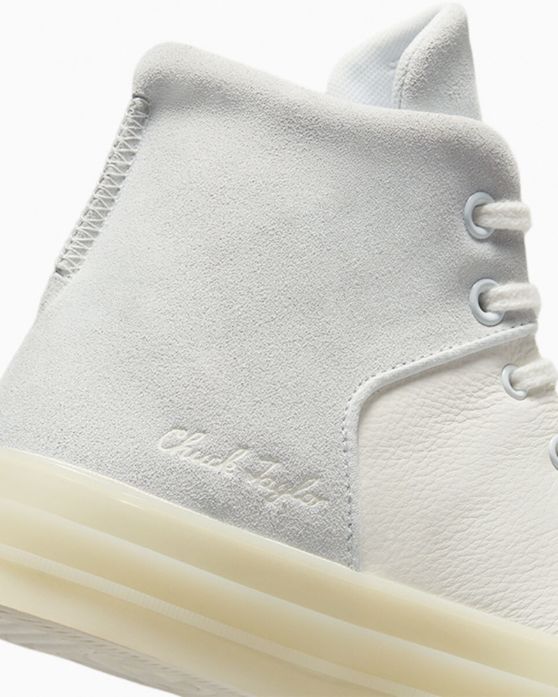 Converse Chuck 70 Marquis δερματινα ασπρα γκρι | ZHQBXU-806