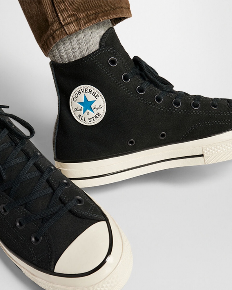 Converse Chuck 70 σουετ μαυρα μπλε | FYSDPG-014