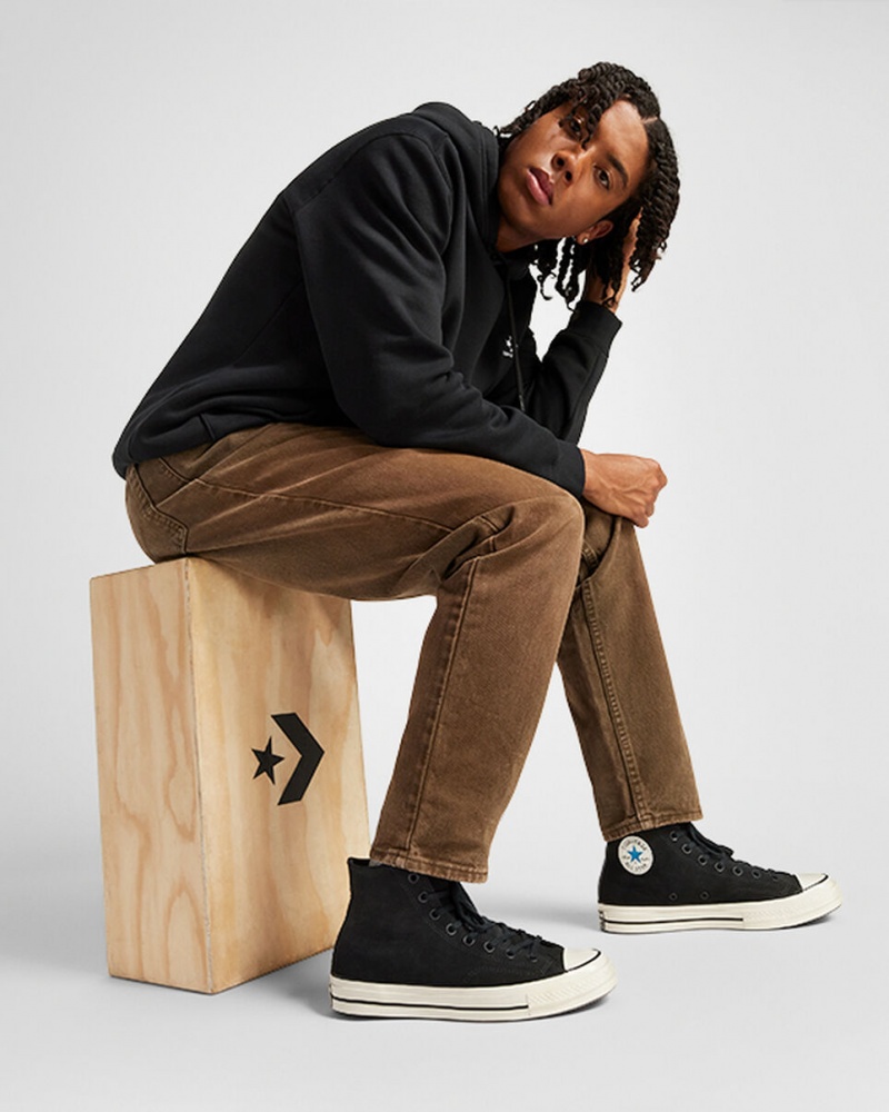Converse Chuck 70 σουετ μαυρα μπλε | FYSDPG-014