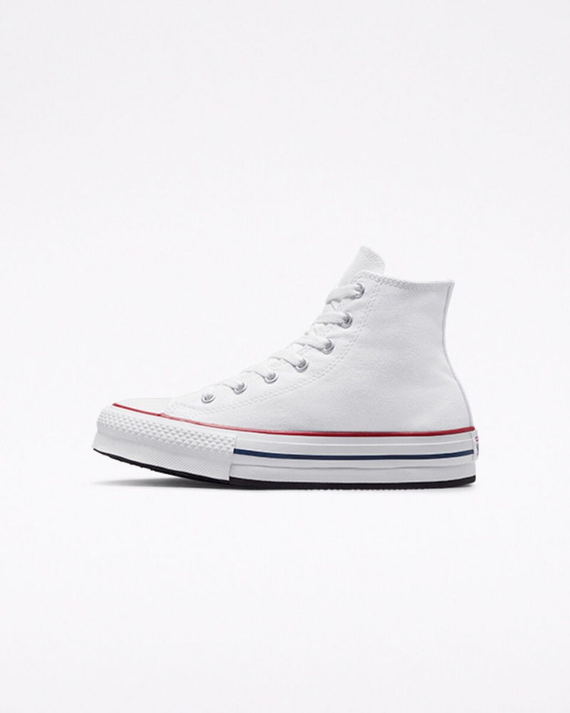 Converse Chuck Taylor All Star Lift flatforms ασπρα σκουρο μπλε | RTLGMN-831