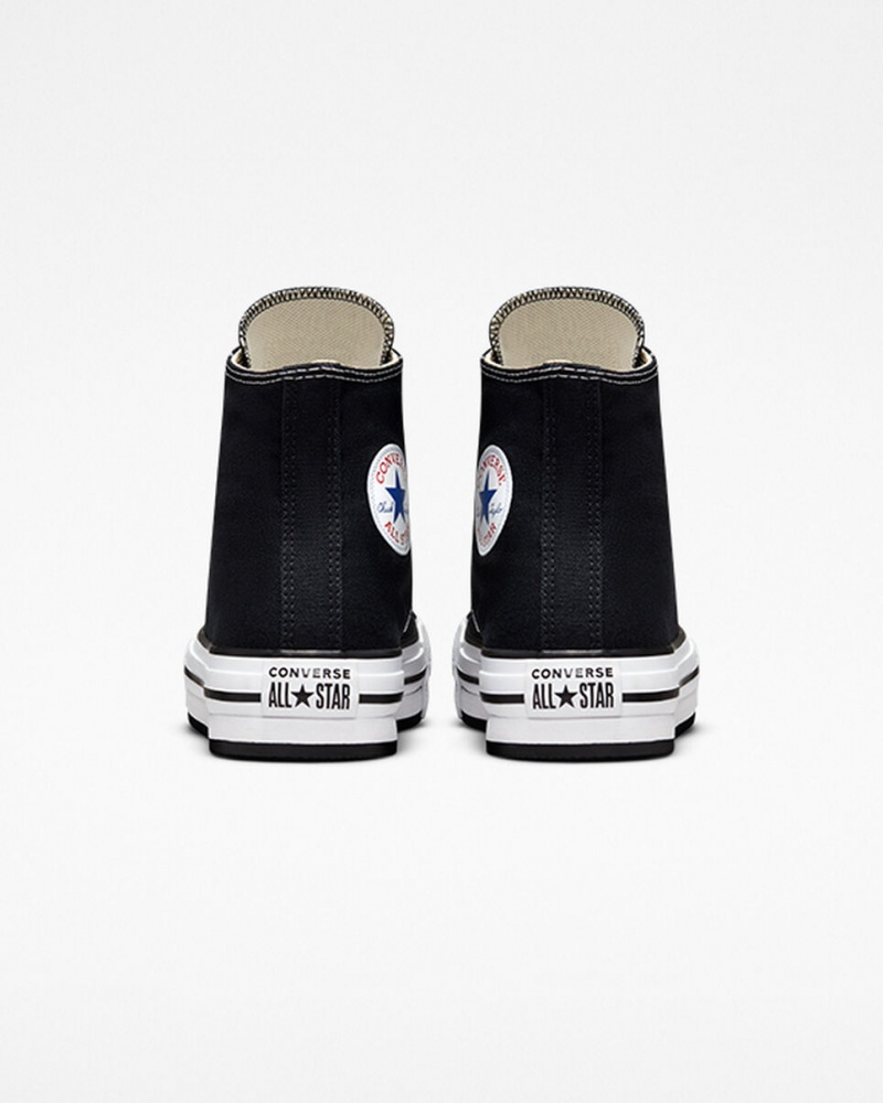 Converse Chuck Taylor All Star Lift flatforms μαυρα ασπρα μαυρα | QFEVTB-461