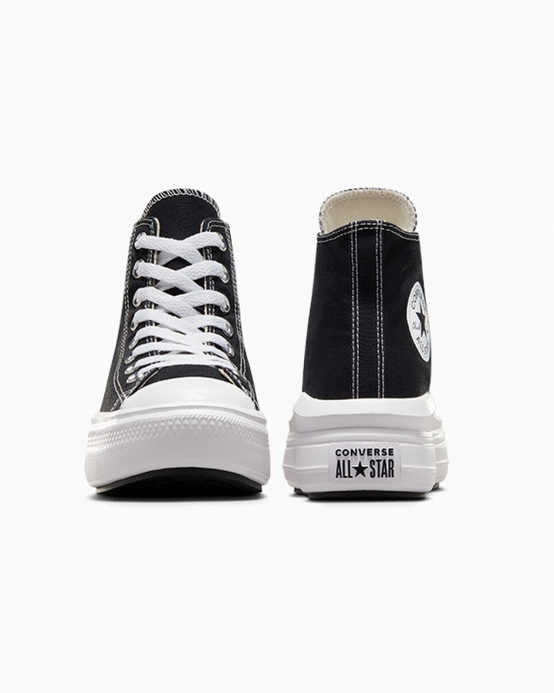 Converse Chuck Taylor All Star Move flatforms μαυρα ασπρα | HILUXM-350