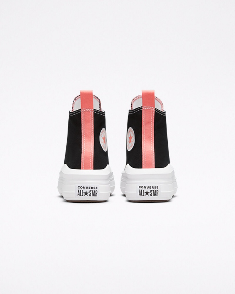 Converse Chuck Taylor All Star Move flatforms μαυρα ροζ ασπρα | NRMBIK-196