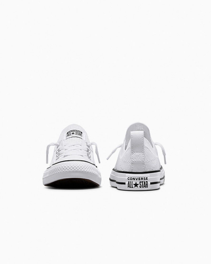 Converse Chuck Taylor All Star Shoreline Knit Slip ασπρα μαυρα ασπρα | UTXMAE-643