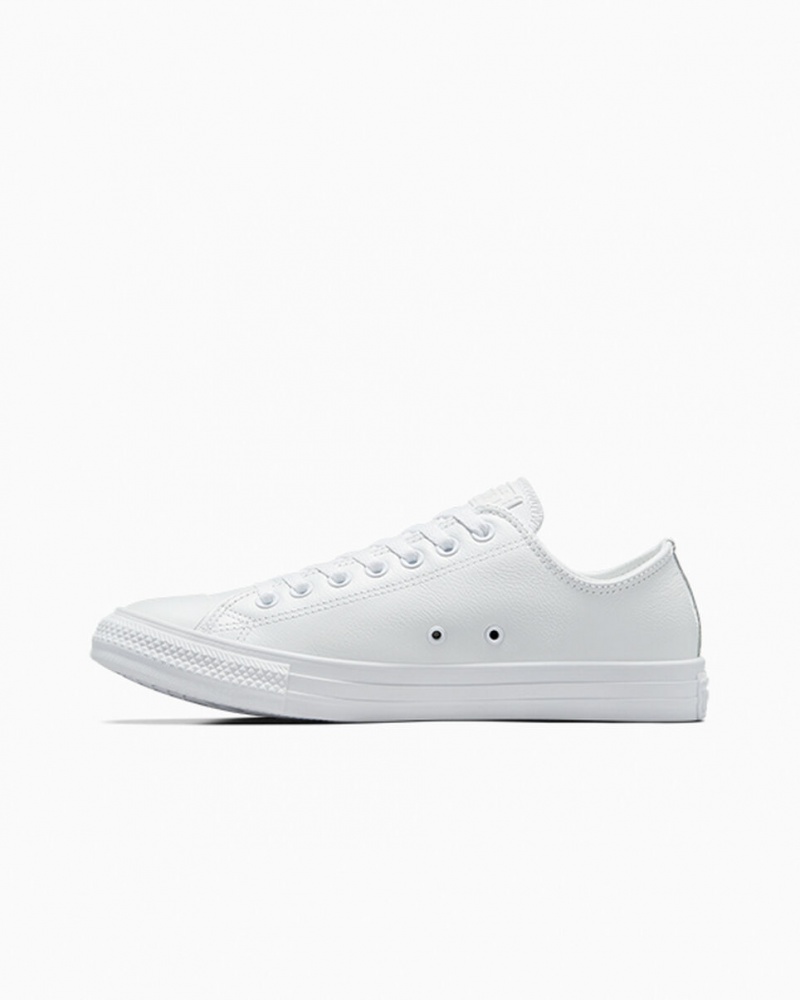 Converse Chuck Taylor All Star δερματινα ασπρα | OYKZWV-130