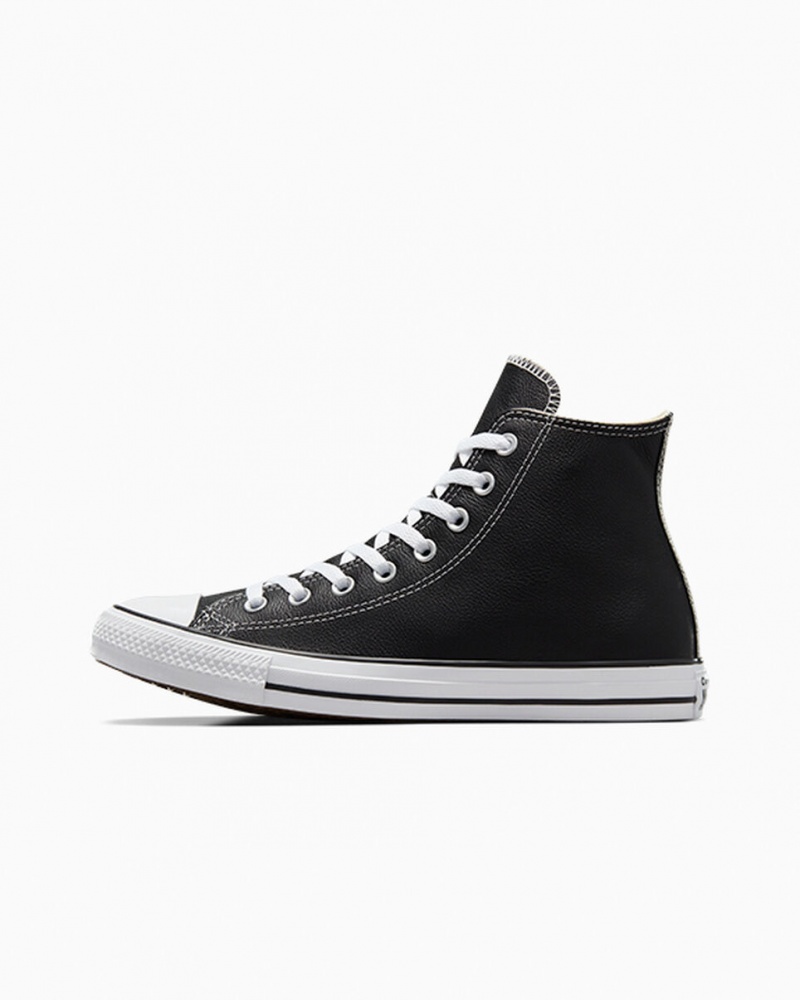 Converse Chuck Taylor All Star δερματινα μαυρα | PBVTWG-695