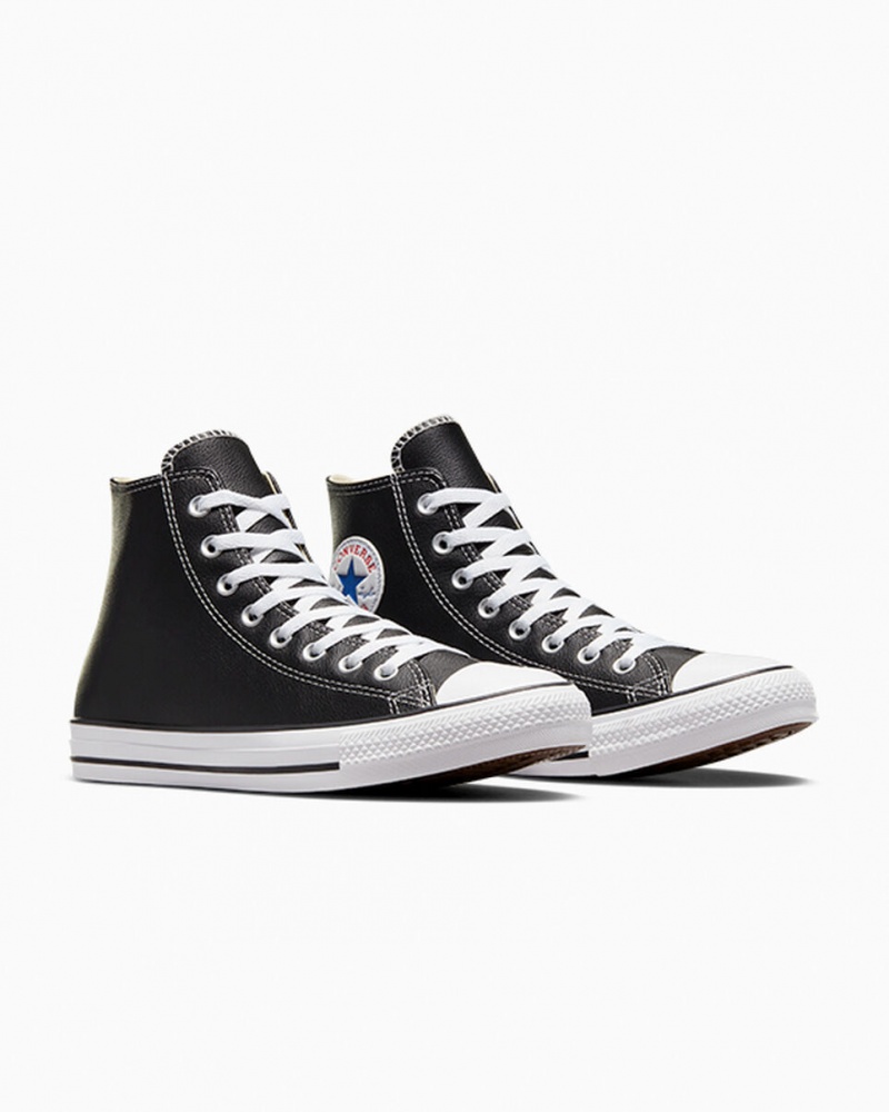 Converse Chuck Taylor All Star δερματινα μαυρα | PBVTWG-695