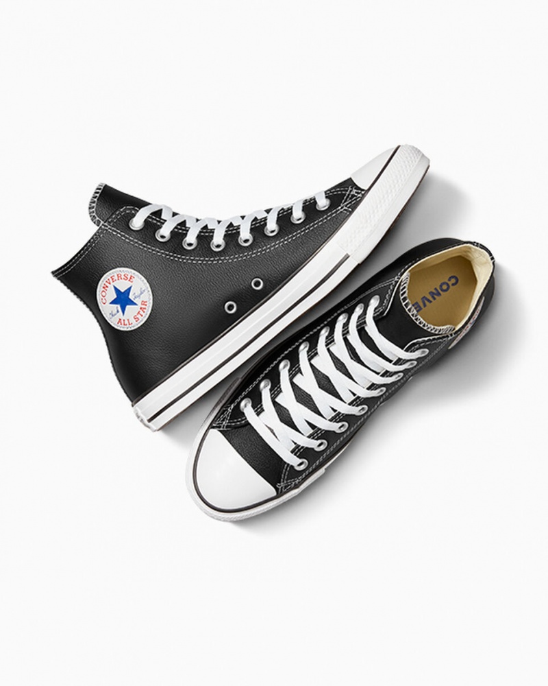 Converse Chuck Taylor All Star δερματινα μαυρα | PBVTWG-695