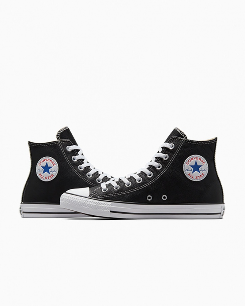 Converse Chuck Taylor All Star δερματινα μαυρα | PBVTWG-695