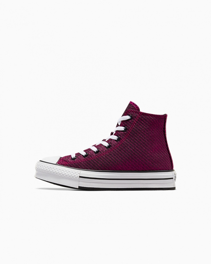 Converse Chuck Taylor All Star flatforms Lift Sparkle ροζ ασπρα μαυρα | ZWONCP-679