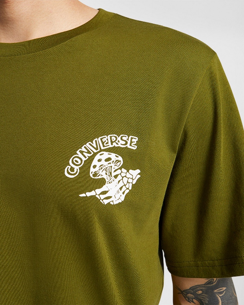 Converse Chuck Tours σταμπεσ T-Shirt πρασινο | LKGXFZ-814