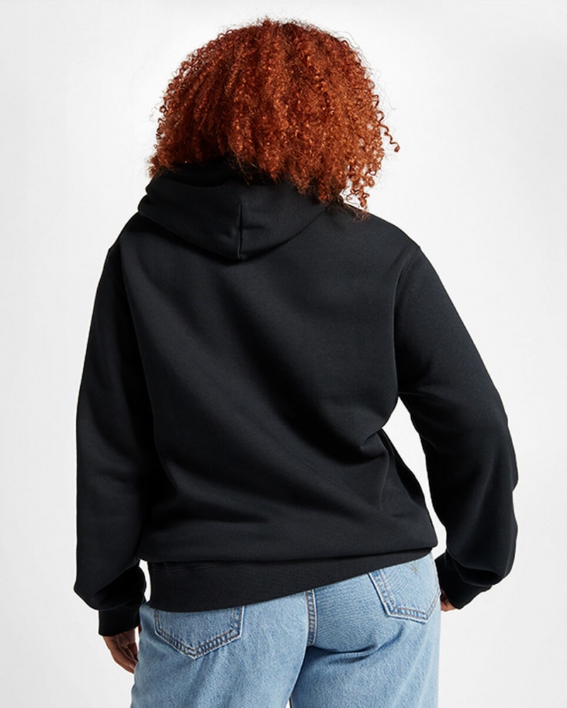 Converse Converse Go-To All Star Patch Standard-Fit Fleece Pullover Hoodie μαυρα | OTXNSK-061
