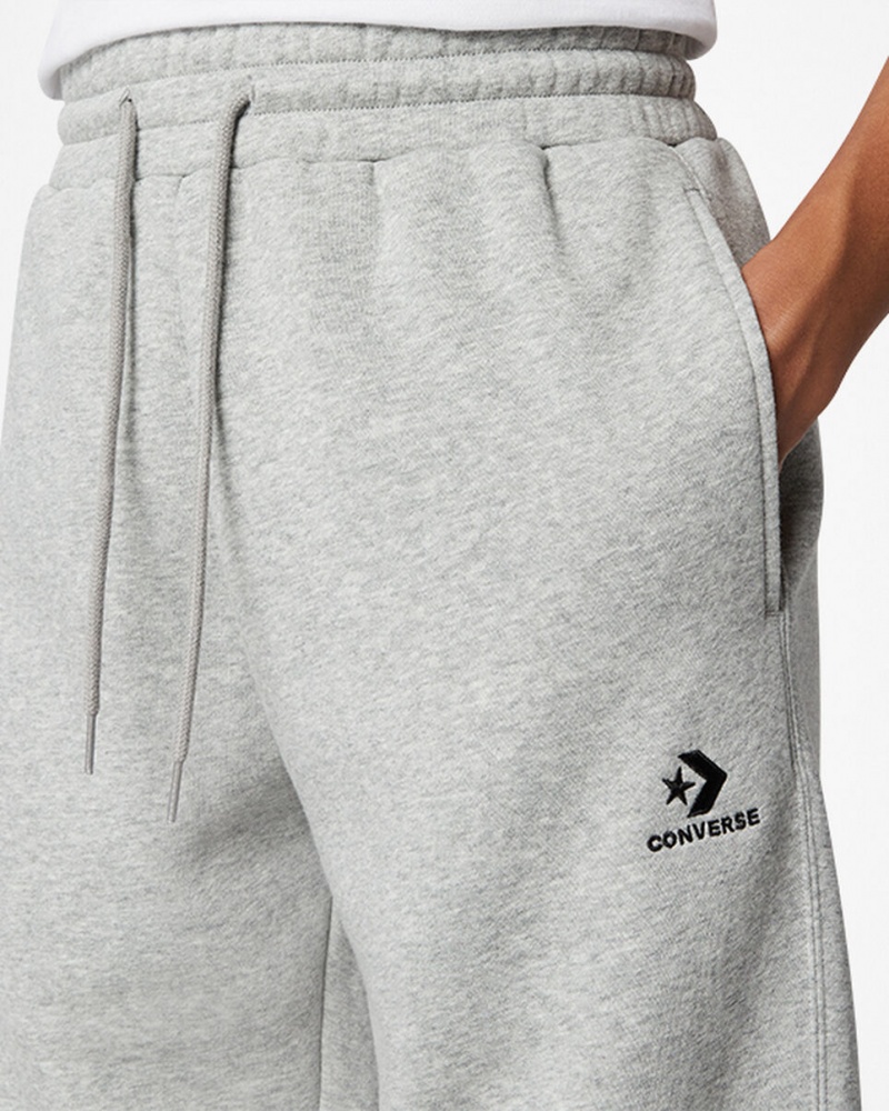 Converse Converse Go-To Embroidered Star Chevron Standard-Fit Fleece Sweatpant γκρι | FASMXB-871