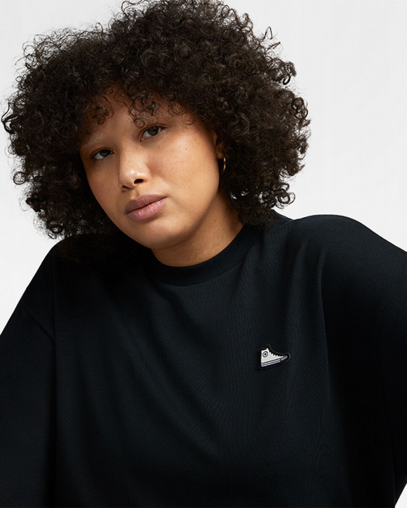 Converse Converse Go-To Sneaker Patch Loose-Fit T-Shirt μαυρα | IJKYMX-168