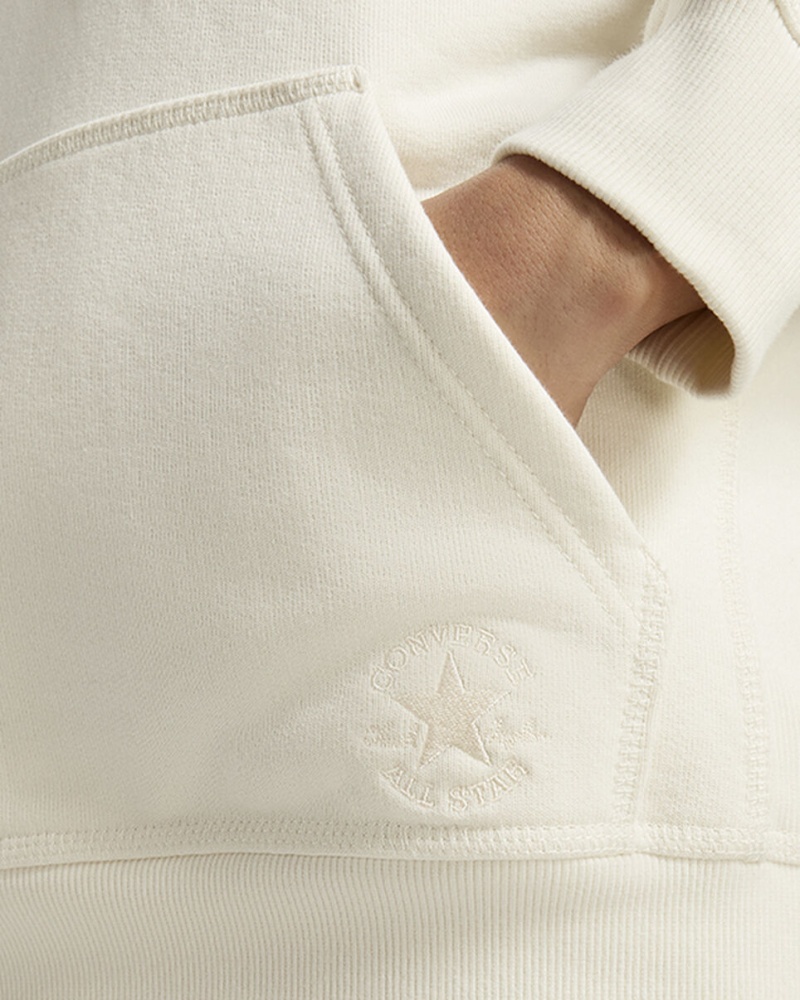 Converse Converse Gold Standard Loose-Fit Pullover Hoodie Egret | UBJTCY-473