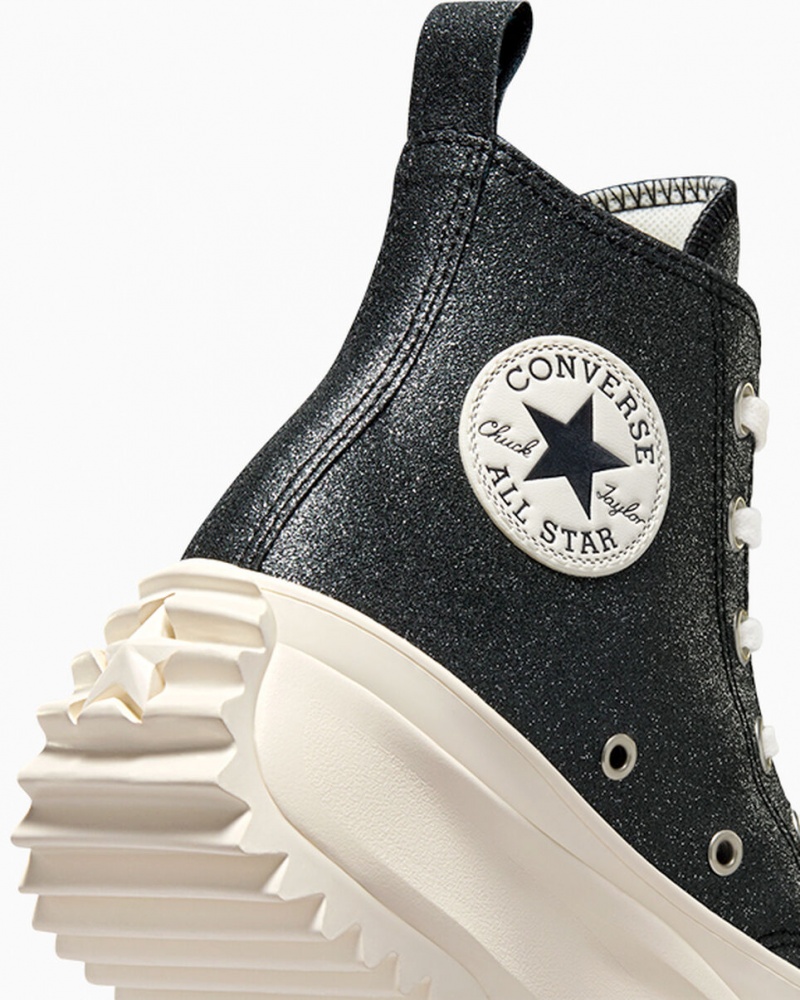 Converse Run Star Hike flatforms Glitter μαυρα | ONCIXK-069