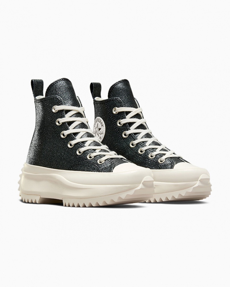 Converse Run Star Hike flatforms Glitter μαυρα | ONCIXK-069
