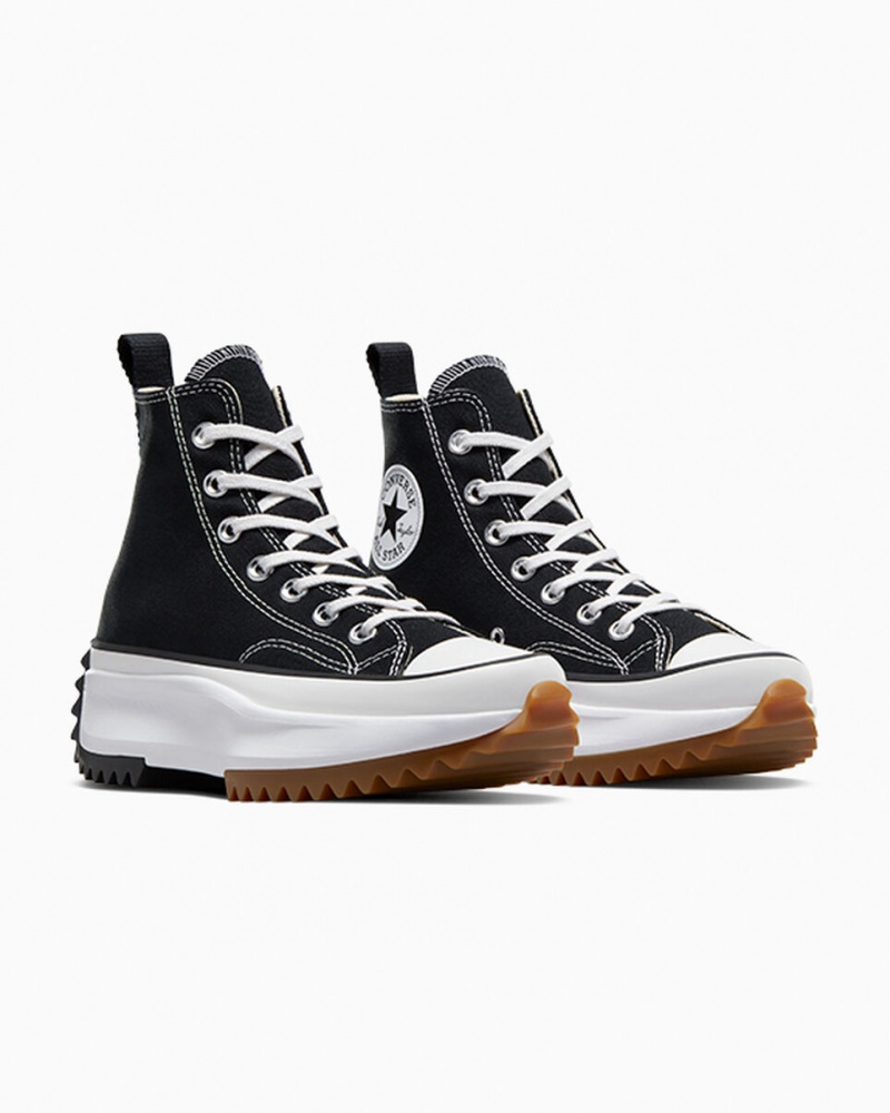 Converse Run Star Hike flatforms μαυρα ασπρα | IHEGLM-590