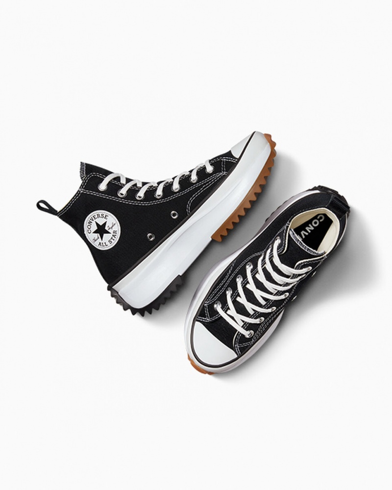 Converse Run Star Hike flatforms μαυρα ασπρα | IHEGLM-590