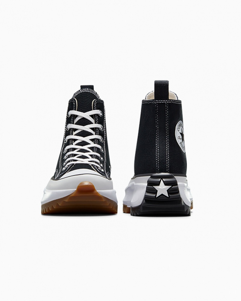 Converse Run Star Hike flatforms μαυρα ασπρα | IHEGLM-590