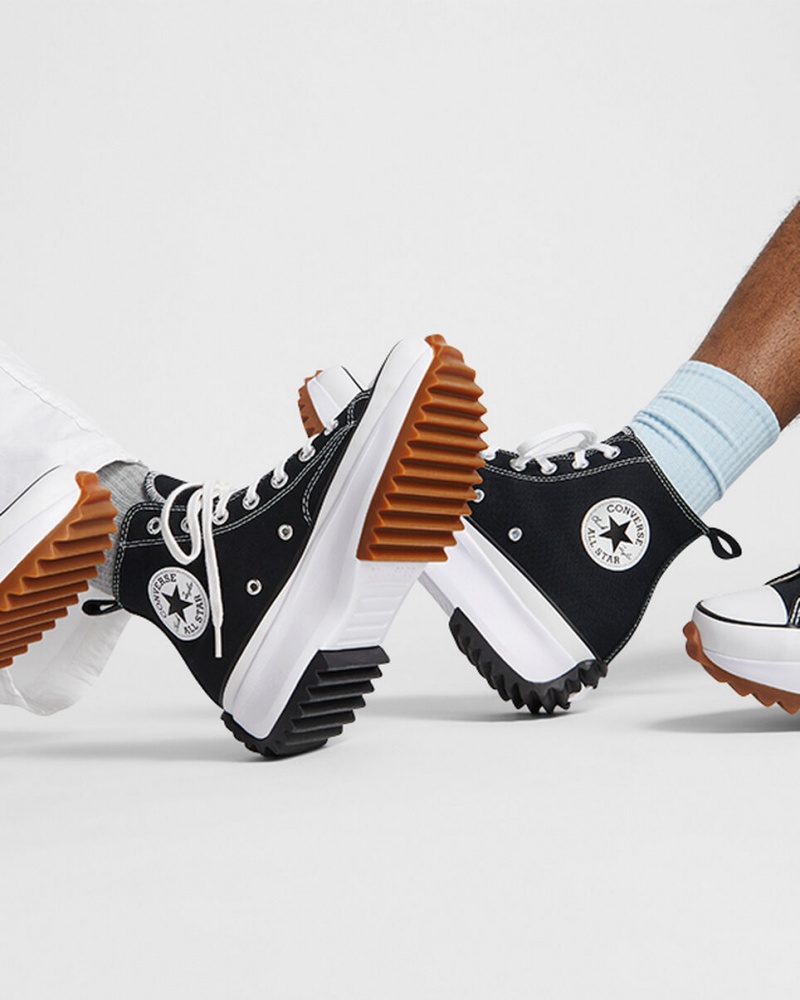 Converse Run Star Hike flatforms μαυρα ασπρα | IHEGLM-590