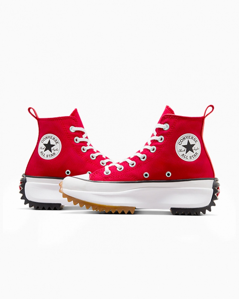 Converse Run Star Hike flatforms κοκκινα ασπρα μαυρα | CDSBYV-243