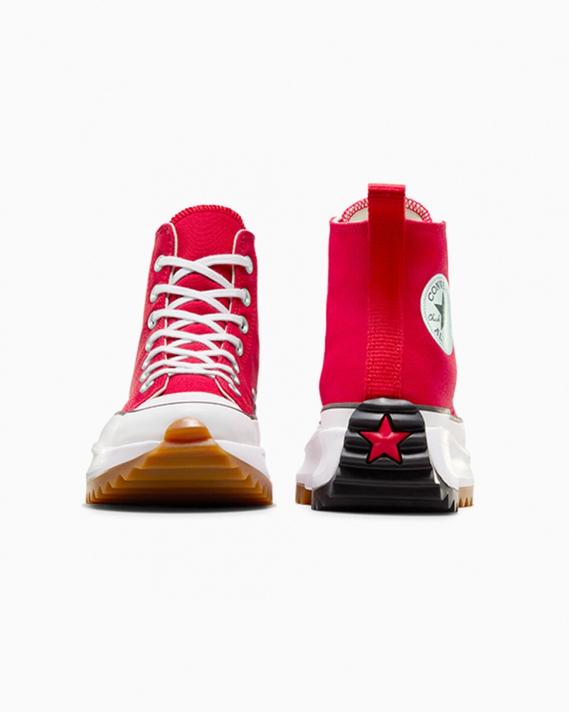 Converse Run Star Hike flatforms κοκκινα ασπρα μαυρα | CDSBYV-243