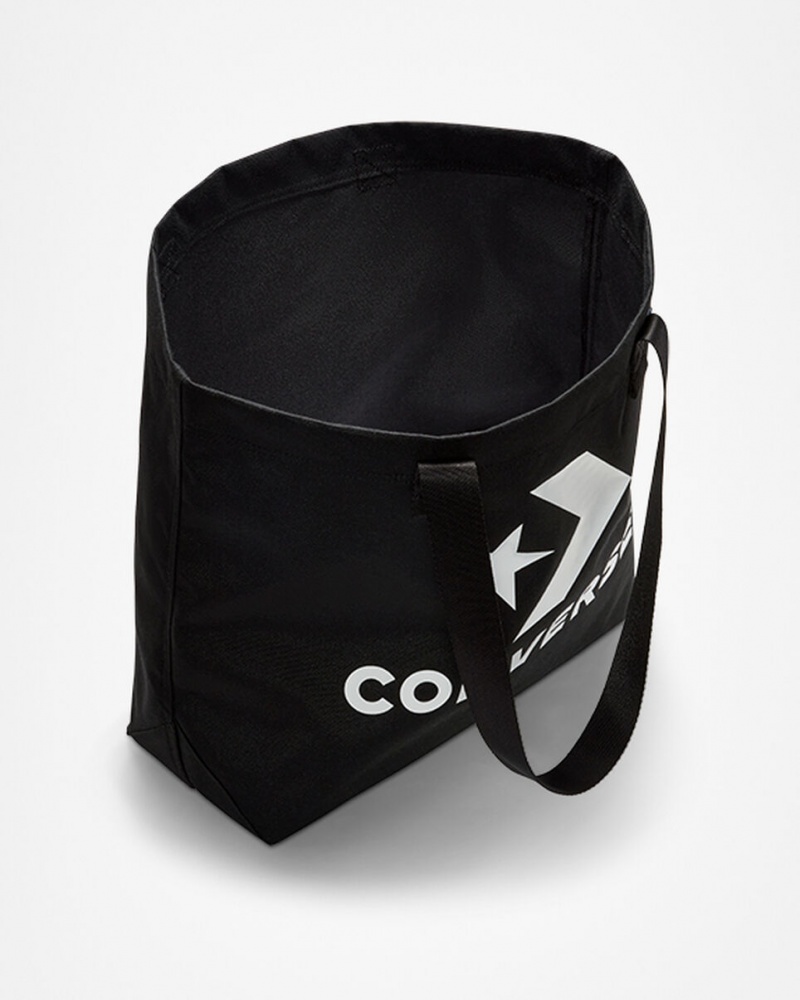 Converse Star Chevron Tote μαυρα ασπρα | MYZSNK-478