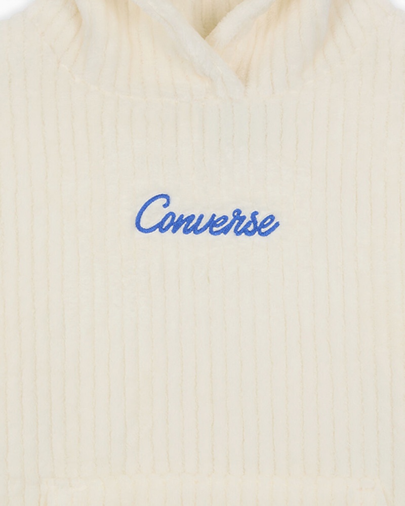 Converse Πλευρωτός Sherpa Fleece Hoodie Egret | JBPVLC-250