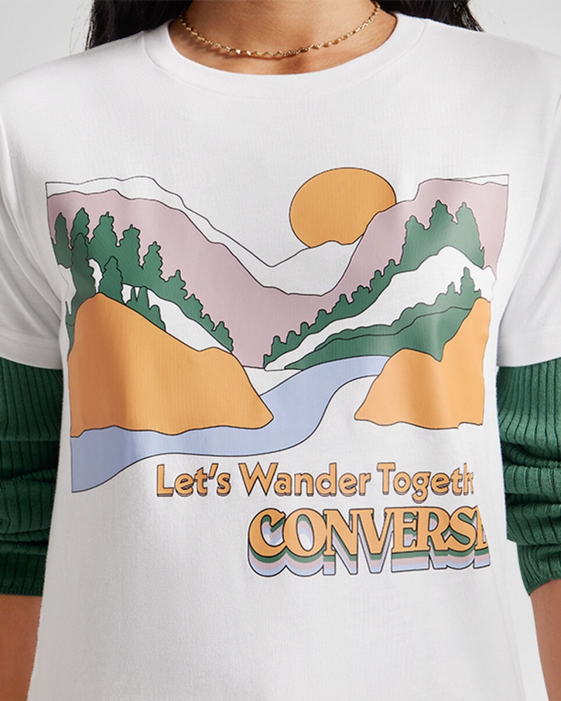 Converse outdoor Art T-Shirt ασπρα | RFMJGX-961